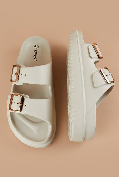GINGER Solid Buckle Flats
