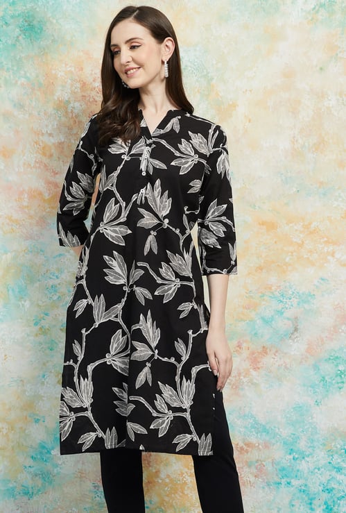 MELANGE Printed Straight Kurta