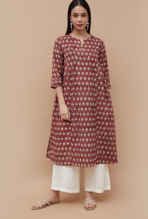 MELANGE Printed A-line Kurta