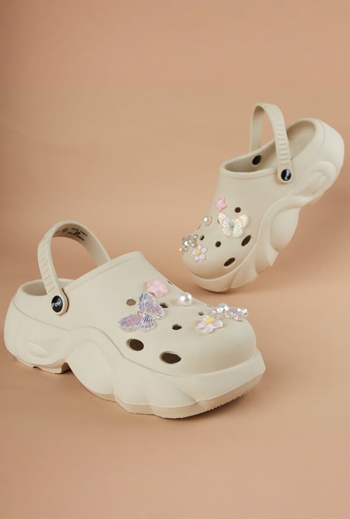 GINGER Jibbitz Charms Platform Clogs