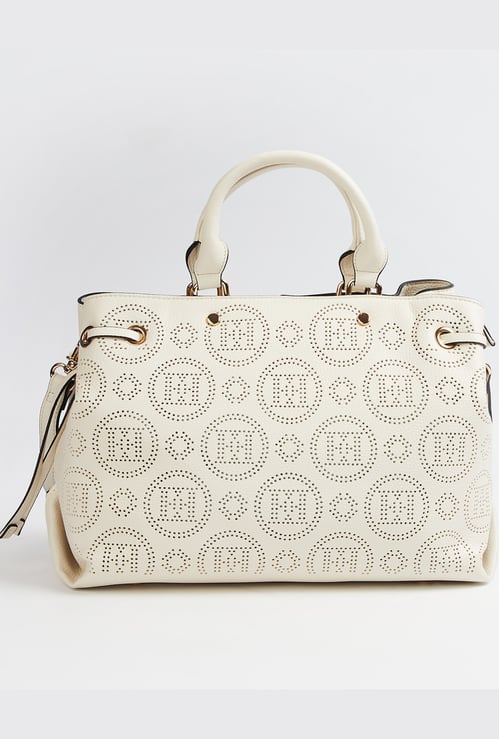 ELLE Perforated Handheld Bag