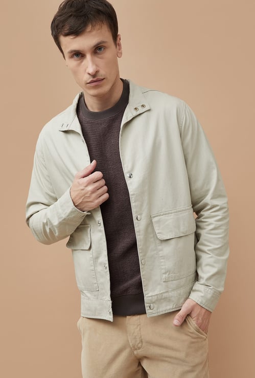 CODE Herringbone Button Up Jacket