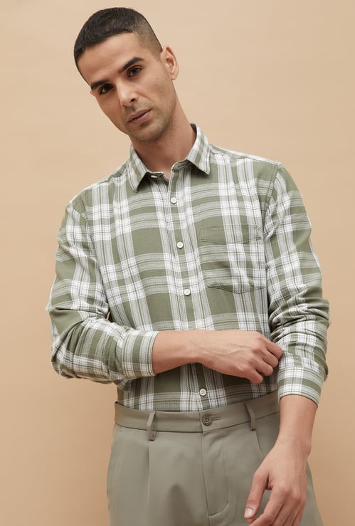 CODE Checked Regular Fit Shirt