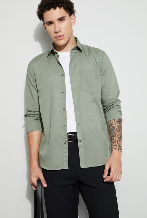 CODE Solid Regular Fit Shirt