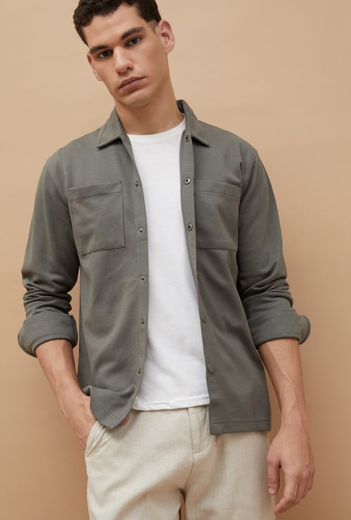 CODE Solid Regular Fit Shirt