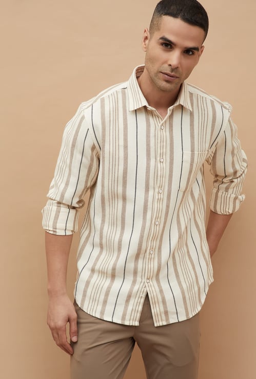 CODE Striped Regular Fit Shirt