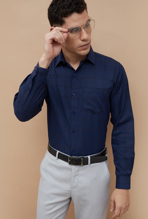 CODE Checked Regular Fit Formal Shirt