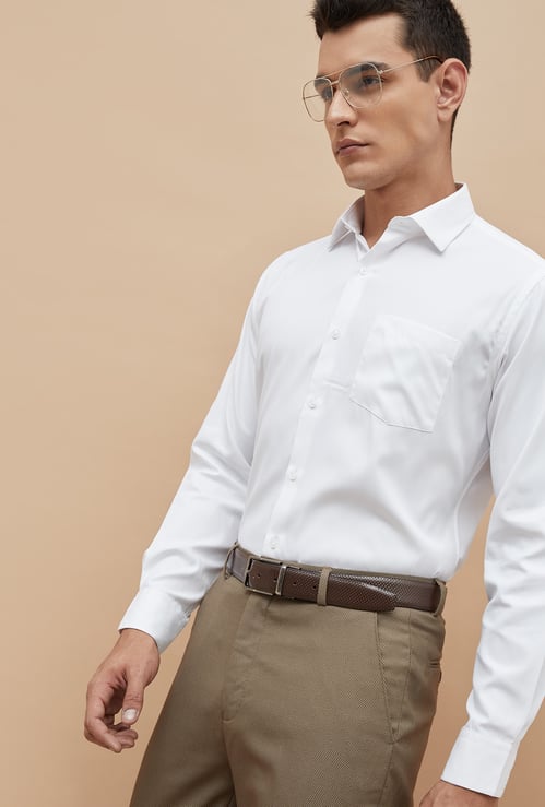 CODE Chevron Patterned Slim Fit Formal Shirt