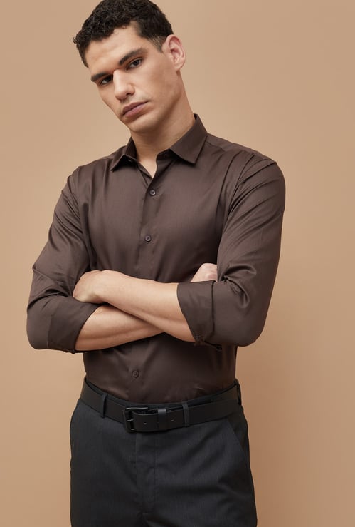 CODE Solid Slim Fit Formal Shirt