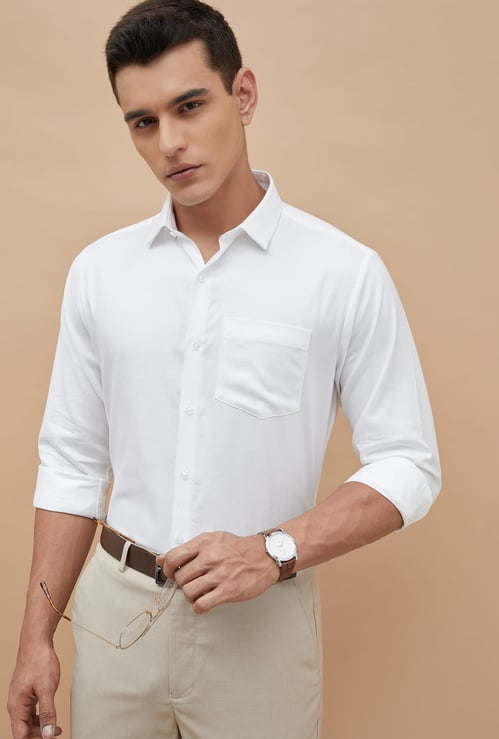 CODE Patterned Slim Fit Formal Shirt