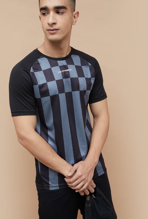 FAME FOREVER ACTIVE Checked T-shirt