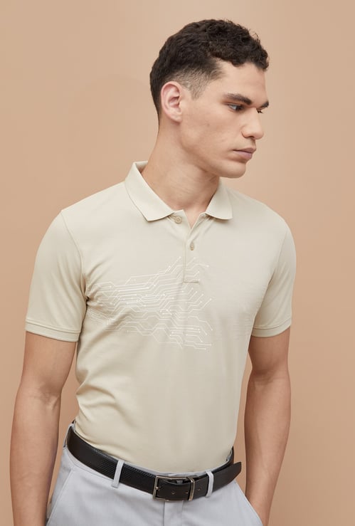 CODE Printed Polo T-shirt