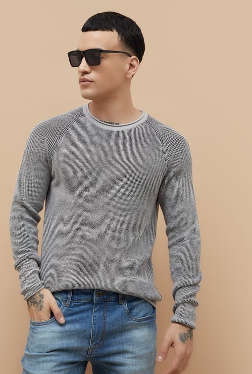 FORCA Knitted Raglan Sleeve Sweater
