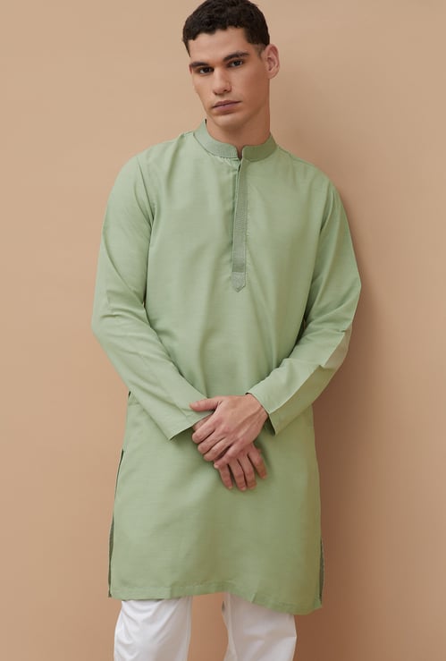 MELANGE Solid Straight Kurta
