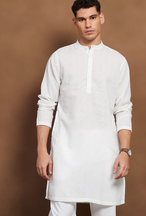 MELANGE Woven Design Straight Kurta