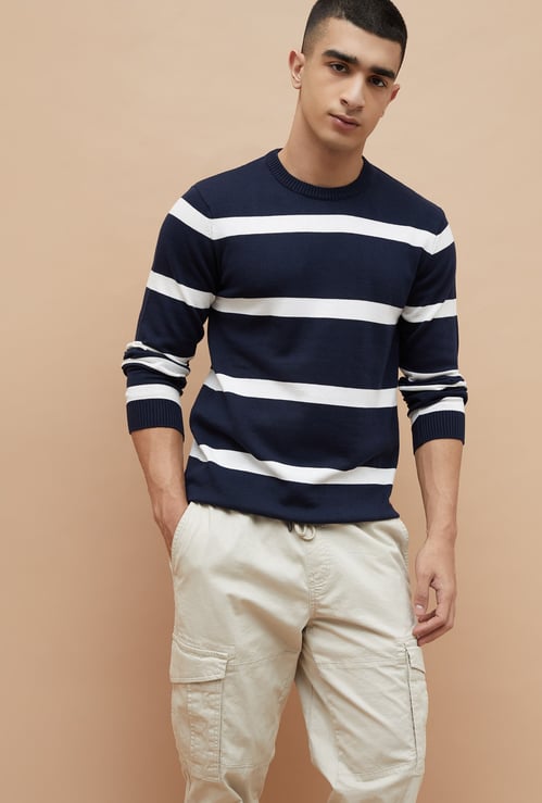 FAME FOREVER Striped Sweater