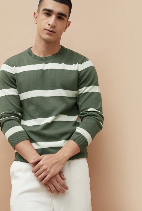 FAME FOREVER Striped Sweater