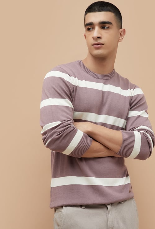 FAME FOREVER Striped Sweater