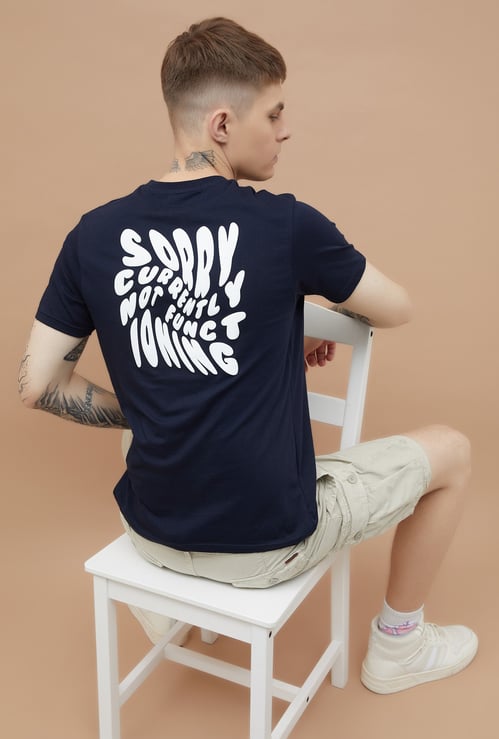 FAME FOREVER Back Typography Print T-shirt