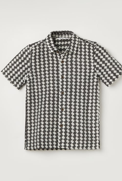 FAME FOREVER Boys Crochet Shirt