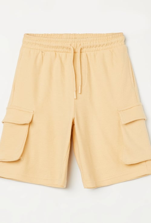 FAME FOREVER Boys Knitted Cargo Shorts