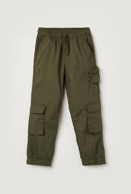 FAME FOREVER Boys Solid Cargo Joggers