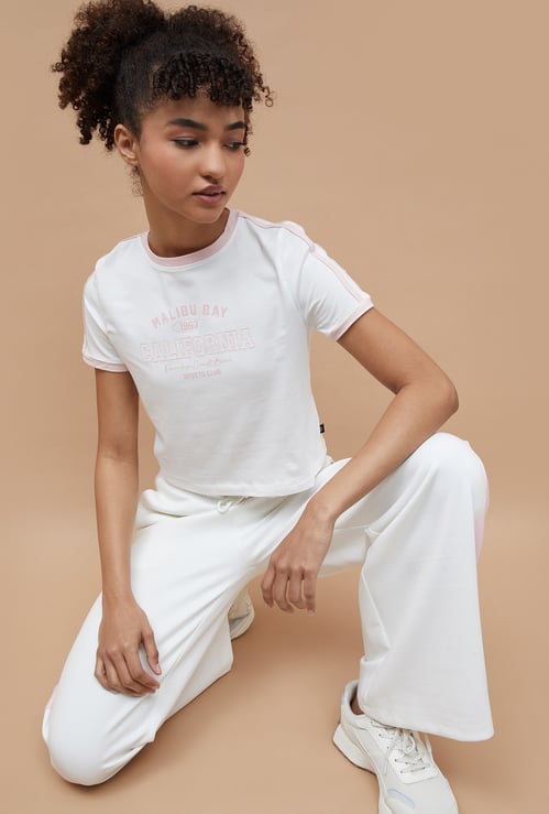 KAPPA Typographic Print Crop T-shirt