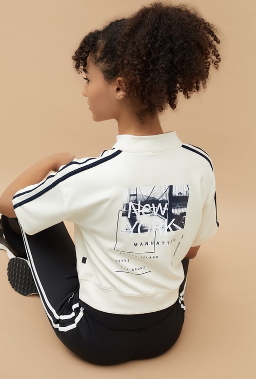 KAPPA Back Graphic Print Zip T-shirt