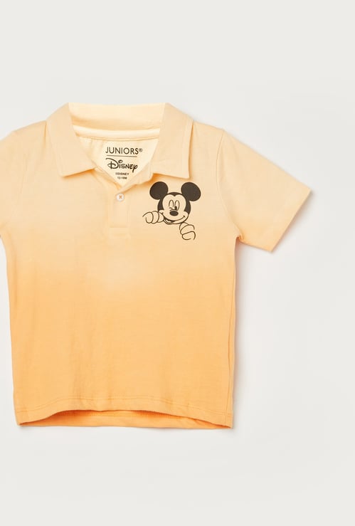 JUNIORS Boys Mickey & Friends Print Polo T-shirt