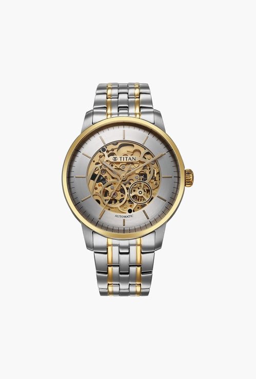 TITAN Golden Heart Skeleton Automatic Watch - 90110BM01