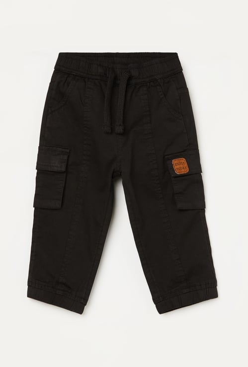 JUNIORS Boys Solid Cargo Joggers