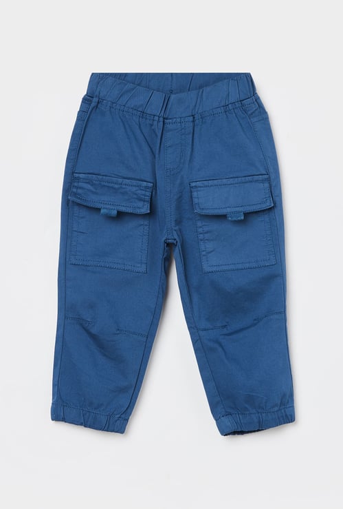 JUNIORS Boys Solid Cargo Joggers