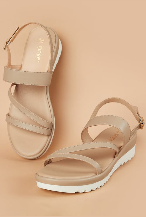 GINGER Contrast Sole Platform Sandals