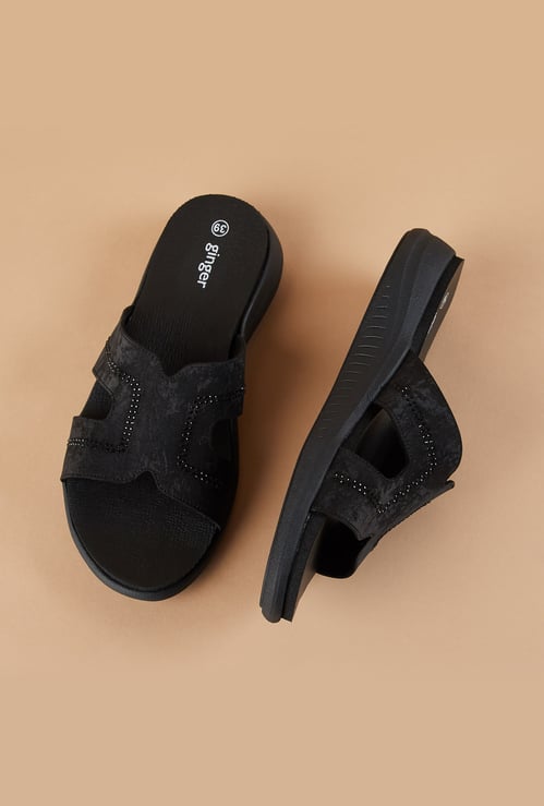 GINGER Embellished Flat Sandals