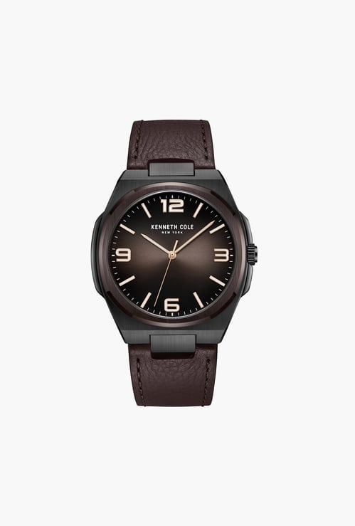 KENNETH COLE Modern Classic Leather Strap Analog Watch - NTKCWGA0015203MN