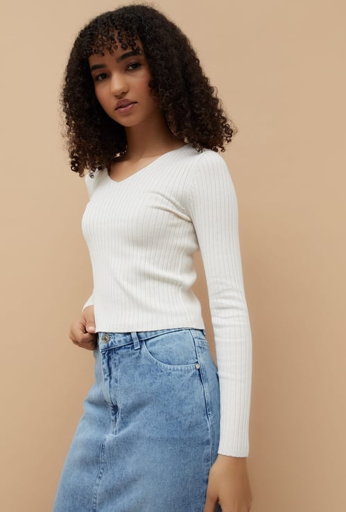 GINGER Rib-Knit Top