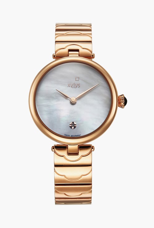 XYLYS Sparkle Diamond Accent Analog Watch - NT45023WM03E