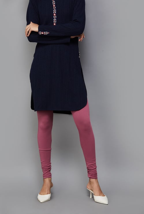 GO COLORS Solid Leggings