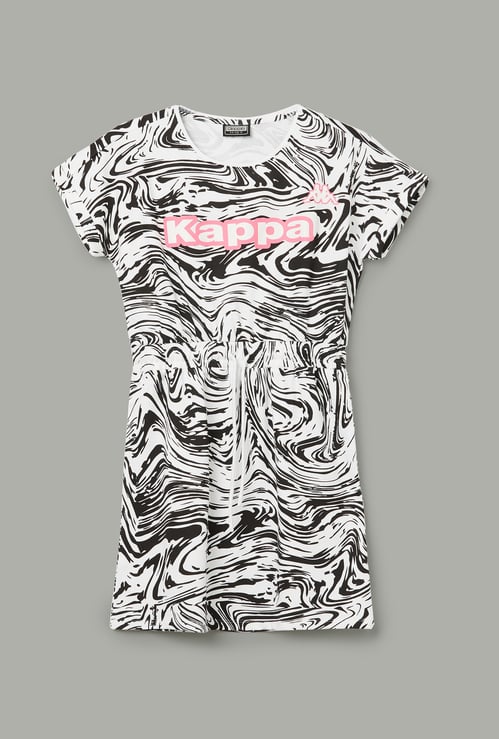 KAPPA Girls Marble Print A-line Dress