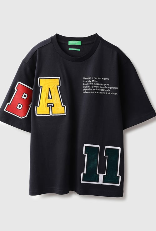 UNITED COLORS OF BENETTON Boys Applique Oversized T-shirt