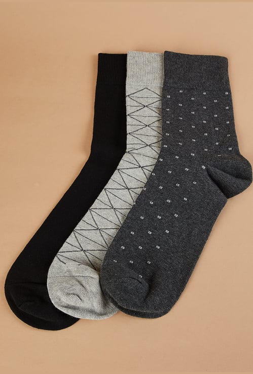 CODE Assorted Crew Length Socks - Pack of 3