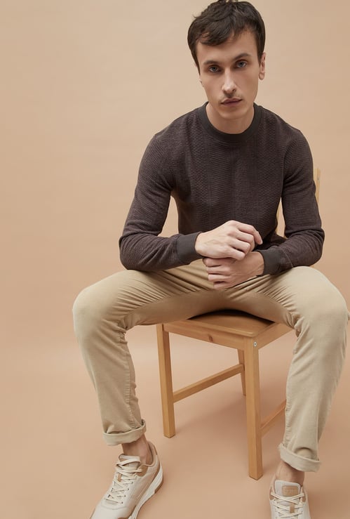CODE UNWIND Knit Patterned Sweatshirt