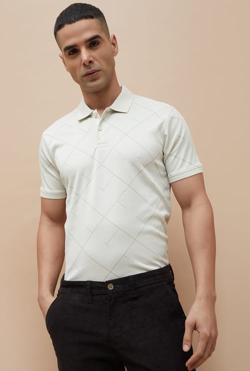 CODE Checked Polo T-shirt