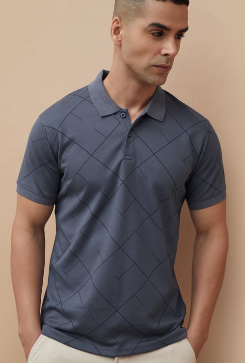 CODE Checked Polo T-shirt