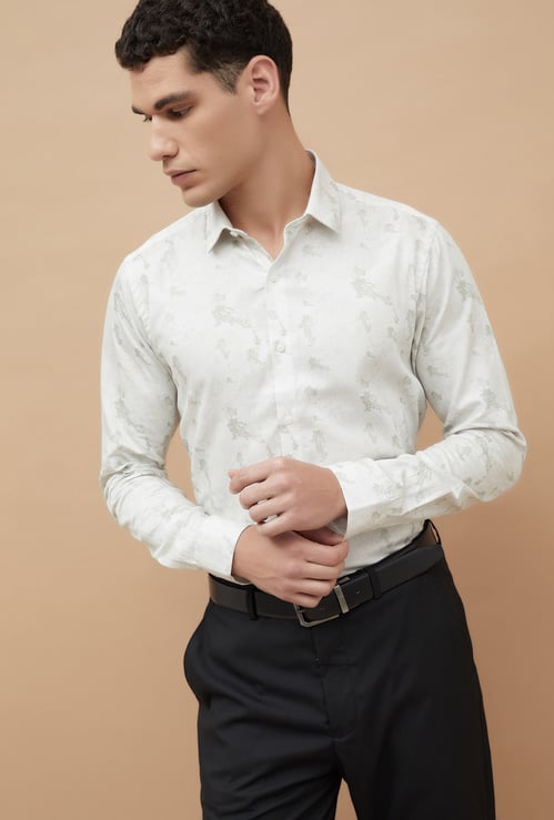 CODE Printed Slim Fit Formal Shirt