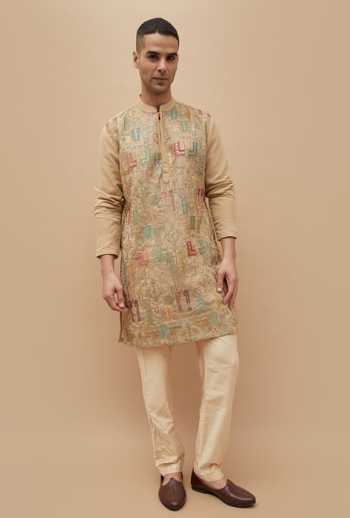 MELANGE Embroidered Straight Kurta