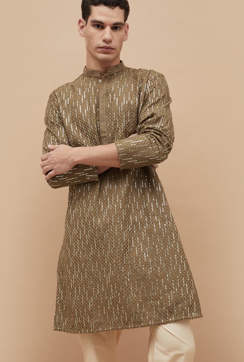 MELANGE Embroidered Straight Kurta