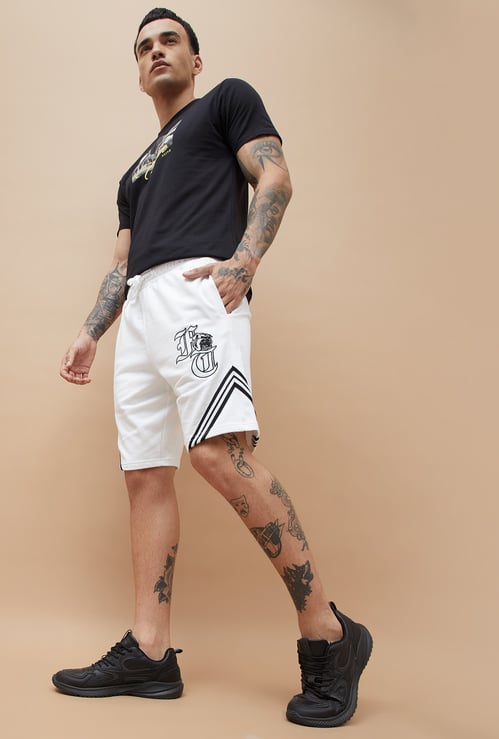 FAME FOREVER Embroidered Elasticated Shorts