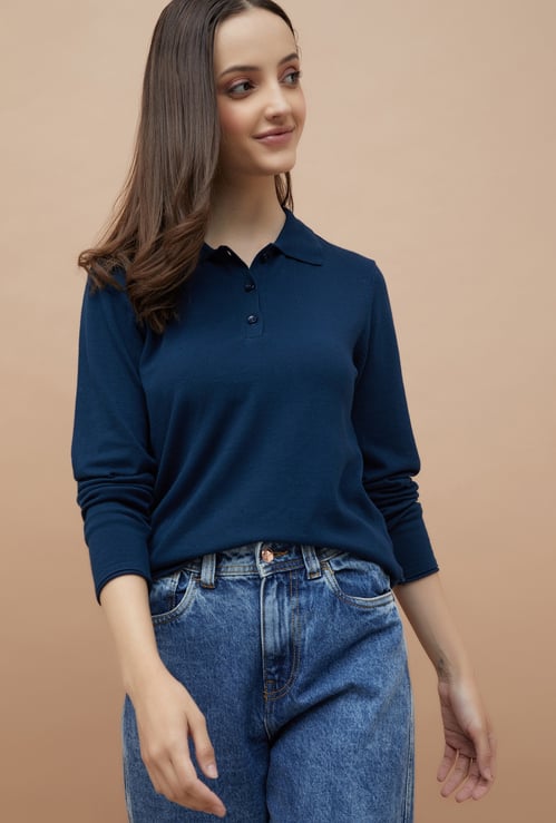 FAME FOREVER Solid Polo T-shirt