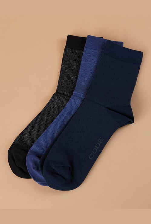 CODE Knit Crew Length Socks - Pack of 3